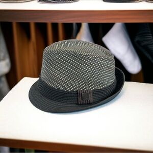 Men’s Hat The Hatter Company Gray Fedora Hat Short Brim Hat Banded Hat Straw Hat